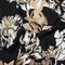 1 Yard Black, Beige & White Floral Burnout Stripes Polyester Crepe Back Satin Fabric 54" Width